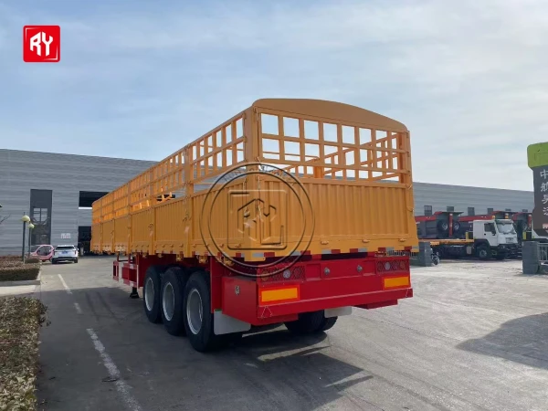 3 Axle Yellow Fence Semi Trailer price