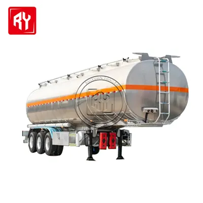 3 Axle 45000L de cisterner de combustible de aluminio