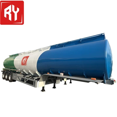 Ruiyuan Railer de tanque de combustible de acero al carbono!